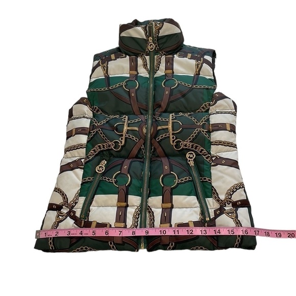 Michael Kors Puffer Vest Equestrian Print - Size XXS - Picture 7 of 14